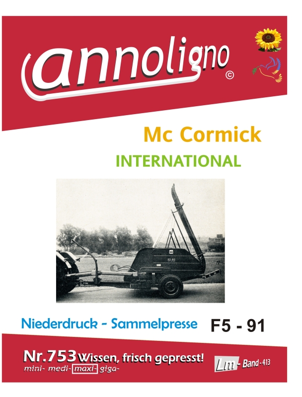 MC Cormick/IHC Niederdruck Sammelpresse/Presse Typ F5-91 Bild- Ersatzteilliste - annoligno 753